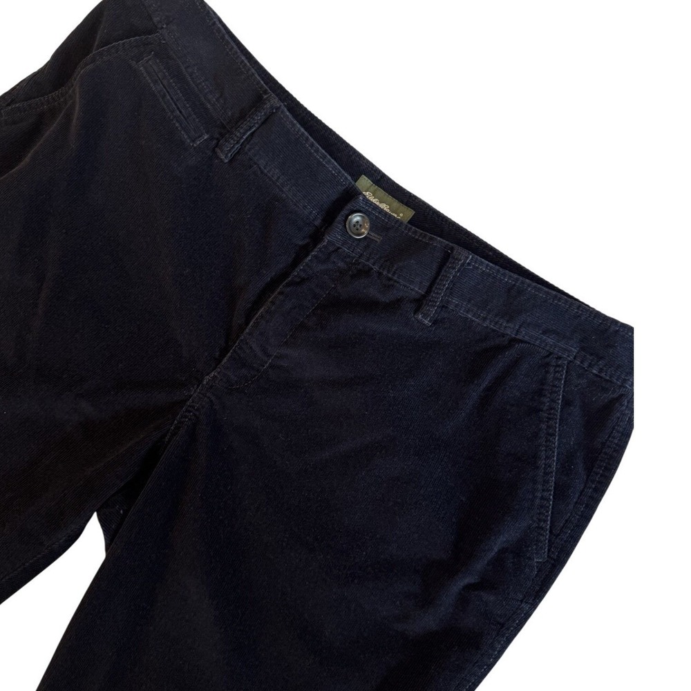 Eddie Bauer Bootcut Curvy Fit Corduroy Black Pants Sz 18 Coastal‎ Grandmother